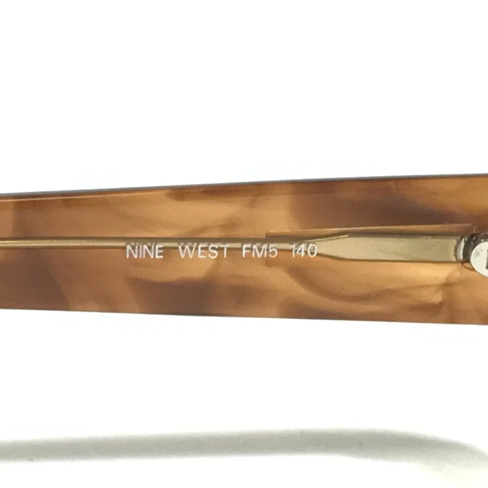 Nine West Petite Eyeglasses Frames 316 FM5 Brown Rectangular Half Rim 49-16-140
